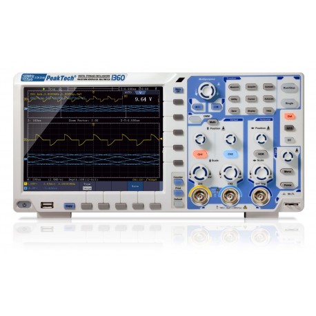 Oscilloscope 2x100MHz avec générateur et multimètre PeakTech® P 1360