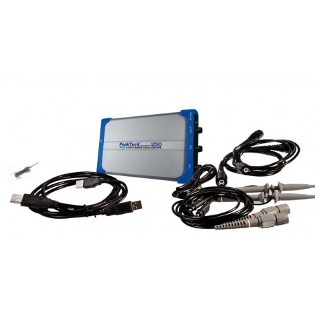 Oscilloscope USB pour PC 2 voies 100 MHz PeakTech® P 1290