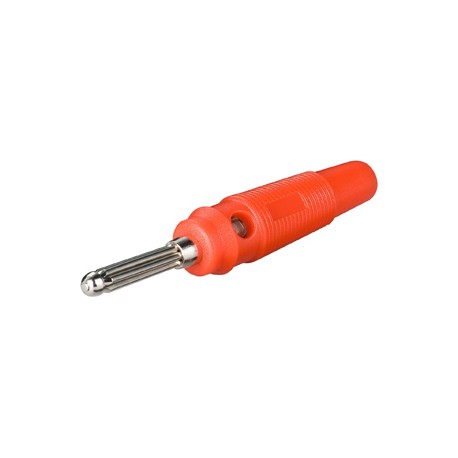 Fiche banane mâle 4 mm rouge