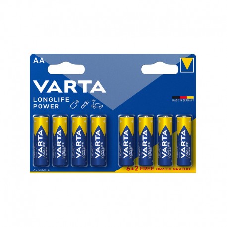 Blister de 8 piles alcalines VARTA 1,5 V ( AA / LR6 )