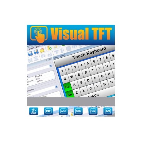 Logiciel de développement Mikroelektronika Visual TFT pour écrans TFT