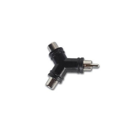 Adaptateur 2 x RCA femelles - RCA mâle - 1