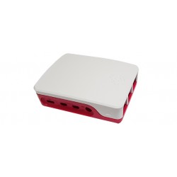 Boitier plastique blanc framboise Officiel pour Raspberry Pi 4