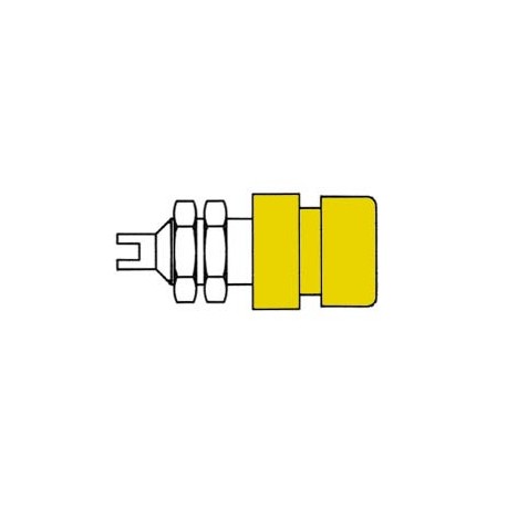 Douille 4 mm standard isolée - jaune - 1