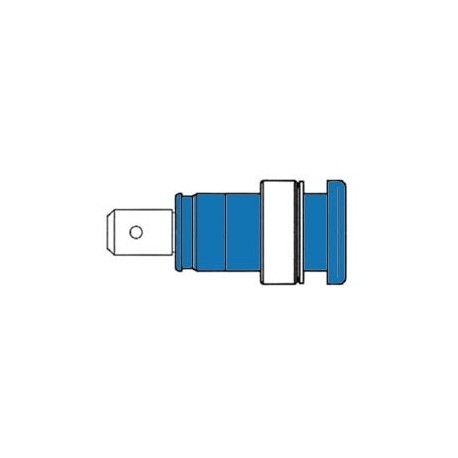 Douille de sécurité isolée 4 mm - bleu - 1