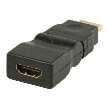 Adaptateur HDMI High Speed avec Ethernet Pivotant Connecteur HDMI - HDMI femelle Noir  - 1