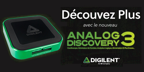 Oscilloscope et Analyseur logique Analog Discovery 3
